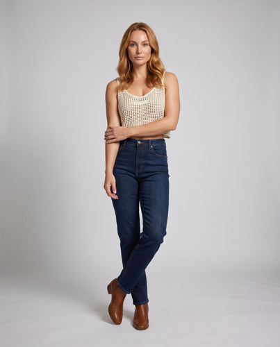 Damen luftiges Häkeloberteil mit breiten Trägern
