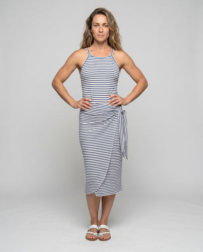 Damen Spaghettiträger-Minikleid mit asymmetrischem Design und Wickeleffekt