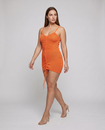 Damen trägerloses Wickelkleid mit raffiniertem Rüschen-Design