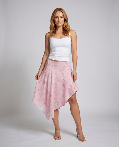 Damen Asymmetrischer Wickelrock mit animalischem Muster EB