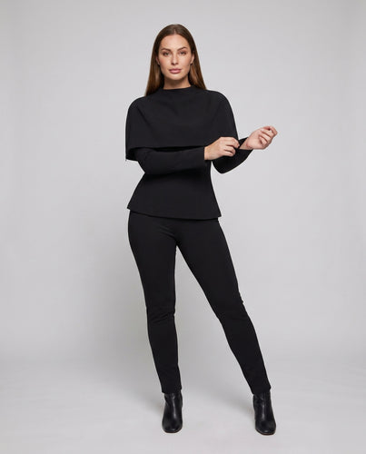 Damen Elegantes Cropped Top mit schickem Cape-Design EB