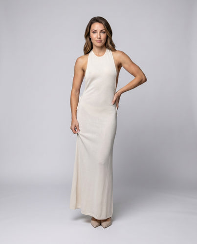 Damen Elegantes Maxikleid mit seitlichen Cut-Outs und femininem Schleifendetail EB