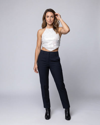 Damen Funkelndes Haltertop mit eleganter Paillettenverzierung EB