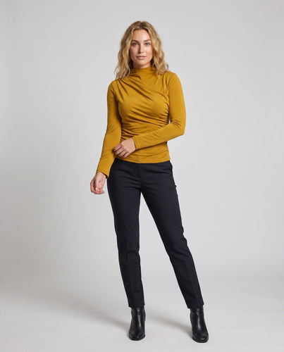 Damen Langarmoberteil mit eleganter Drapierung EB