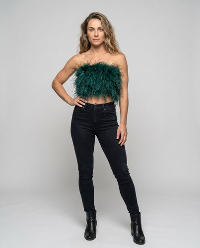Damen Plüsch-Oberteil mit romantischem Design EB