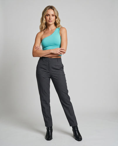 Damen asymmetrisches Crop-Top aus hochwertigem Baumwollmaterial