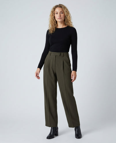 Damen elegante weite Satin-Hose