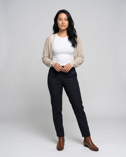 Damen lässige Oversized-Strickjacke mit luftiger Struktur