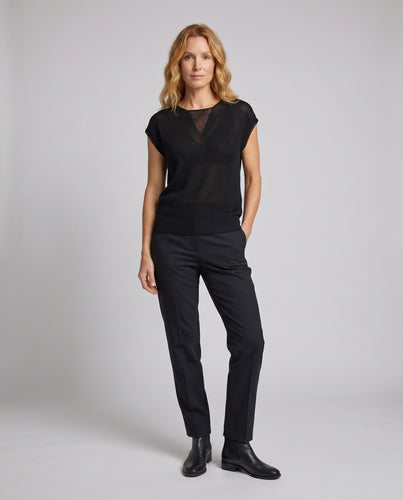 Damen lässiges Strickoberteil mit einzigartigem V-Ausschnitt und kreativem Design
