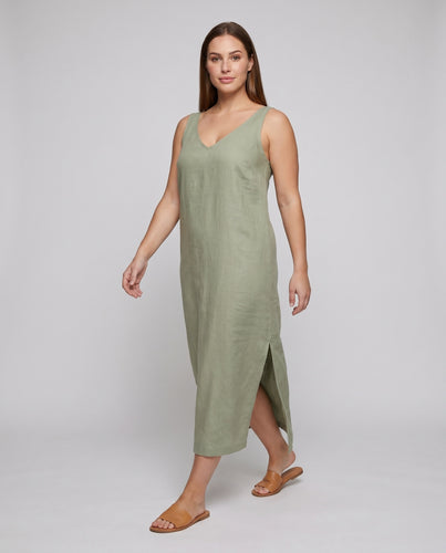 Damen Leichtes Maxikleid mit tiefem V-Ausschnitt