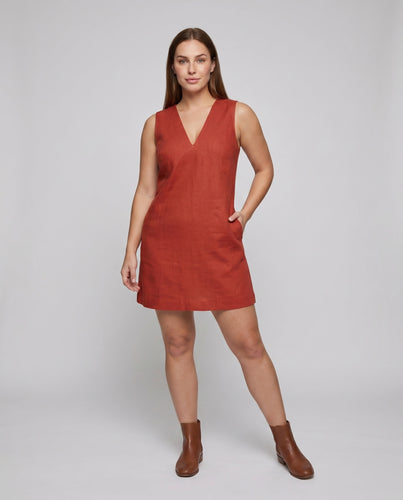 Damen Leichtes Sommerkleid mit V-Ausschnitt