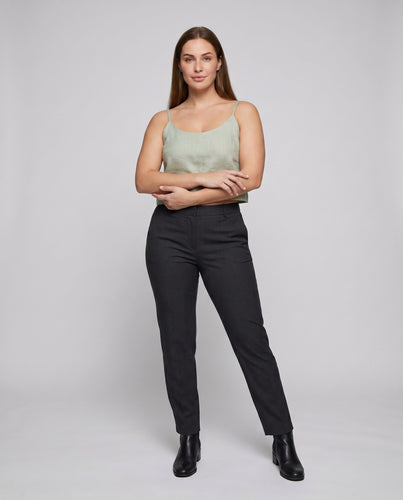 Damen Leinen-Trägertop mit lässigem Schnitt und minimalistischer Silhouette