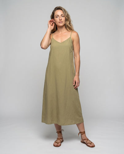Damen Spaghettiträger Maxikleid