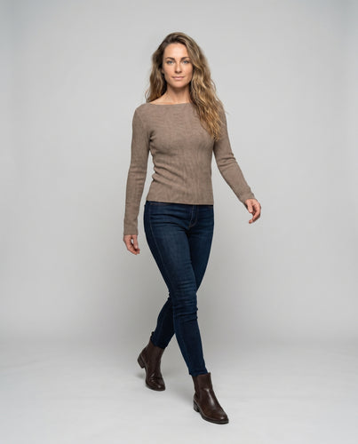 Damen stilvolles Oversized-Strickoberteil von