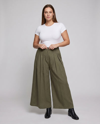 Damen weit geschnittene Maxirock mit eleganten Falten und hoher Taille