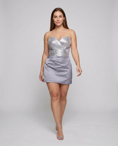 Damen Abendkleid mit funkelndem Glitzerbesatz und figurfreundlichem Schnitt EB