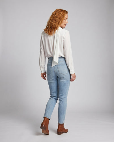 Damen Bluse mit eleganter Schleifenoptik und feiner Stoffqualität EB