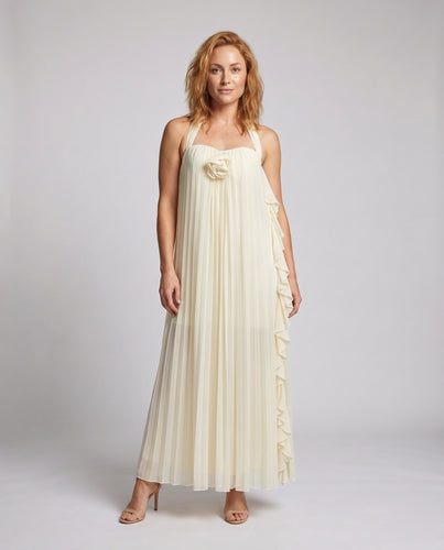 Damen Elegantes Strandkleid mit raffinierten Rüschendetails EB