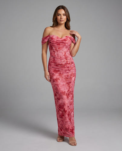 Damen Maxikleid mit raffiniertem Wickeldesign EB