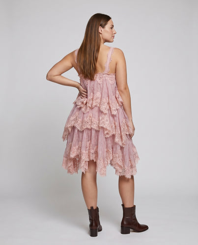 Damen Spitzenbluse mit romantischen Volants und feinen Trägern EB