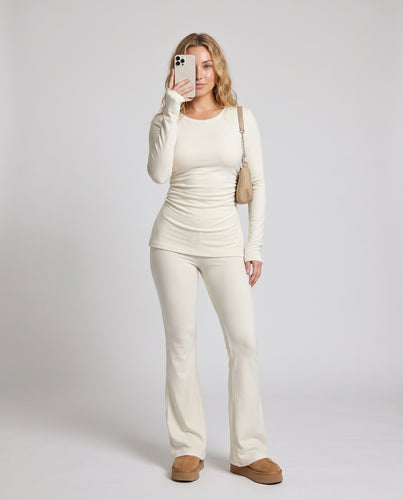 Damen Elegante und bequeme Longsleeve-Set EB
