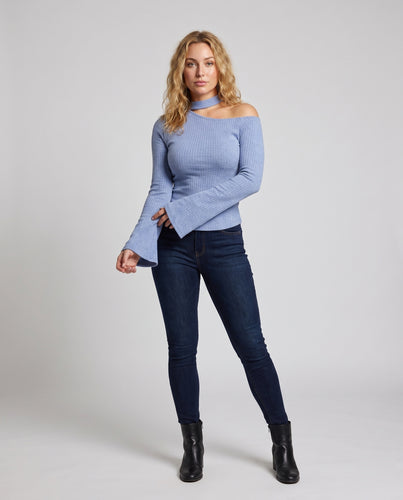 Damen Off-Shoulder Pullover mit raffiniertem Schnitt EB