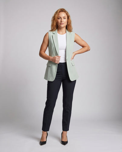 Damen Ärmellose Blazerjacke mit elegantem Schnitt und modernen Details EB
