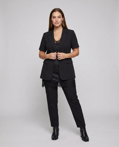 Damen Elegant geschnittenes Blazer-Kleid mit Spitzenverzierungen EB