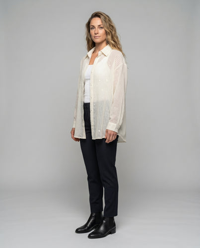 Damen Elegante und leichte Bluse mit strukturiertem Design EB