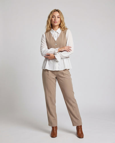 Damen Elegantes Blazerkleid mit überlappendem Oberteil und modischen Knopfdetails EB