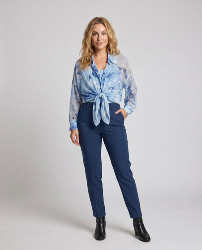 Damen Leichte und elegante Bluse mit floralem Muster EB
