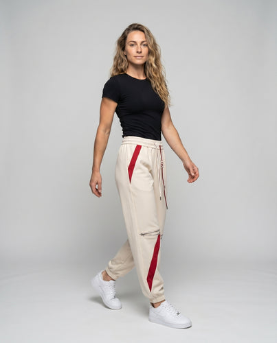 Damen modische Jogginghose mit elastischem Bund und reflektierenden Details EB