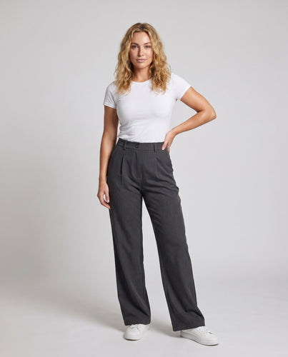 Damen Cropped Pullover mit langen Ärmeln und Rippstrick EB