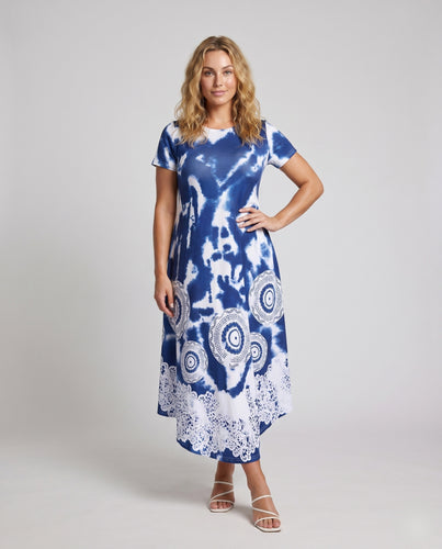 Damen Maxi-Kleid mit opulentem floralem Design EB