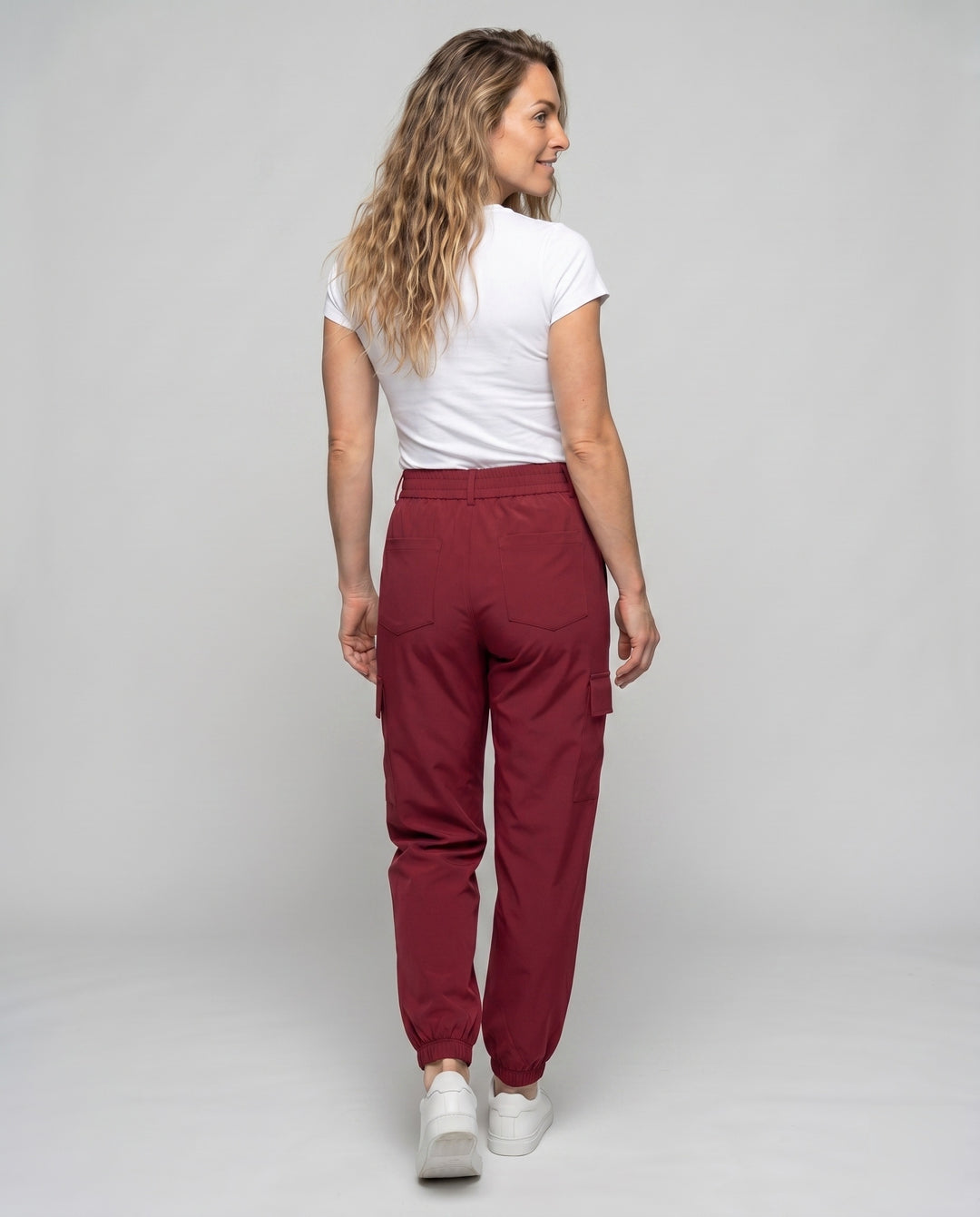 Damen Cargo-Hose mit elastischem Bund und praktischen Seitentaschen