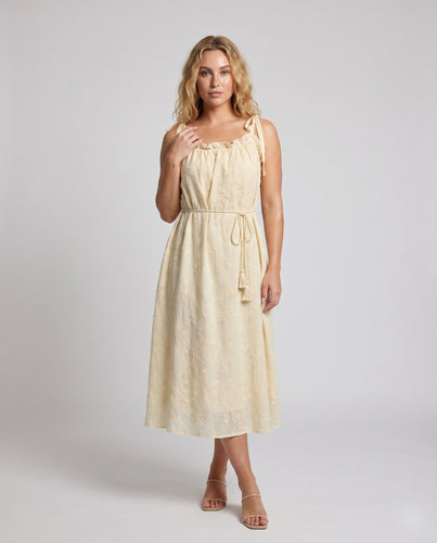 Damen luftiges Sommerkleid mit eleganten Stickereien und verstellbaren Spagettiträgern