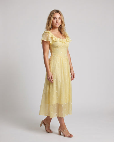 Damen Romantisches Lagenkleid mit Rüschen und floralem Design