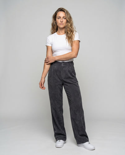 Damen Weite Hochsommerhose aus leichtem Stoff mit elastischem Bund