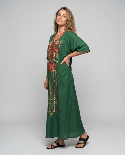 Damen eleganter Kaftan mit aufwendiger Bestickung EB