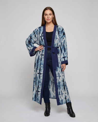 Damen eleganter Kaftan mit künstlerischem Farbverlauf EB