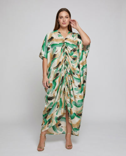 Damen eleganter Kaftan mit kunstvollem Drapé EB