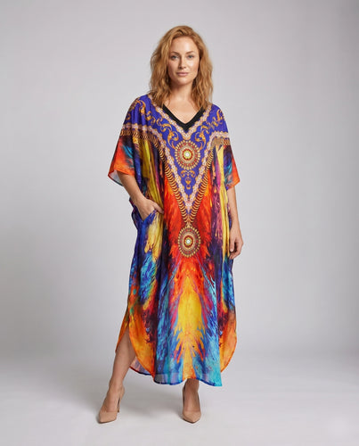 Damen Eleganter Kaftan mit kunstvollen Verzierungen EB