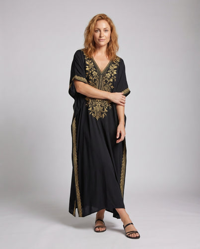 Damen Eleganter Kaftan mit verspielter Bestickung EB