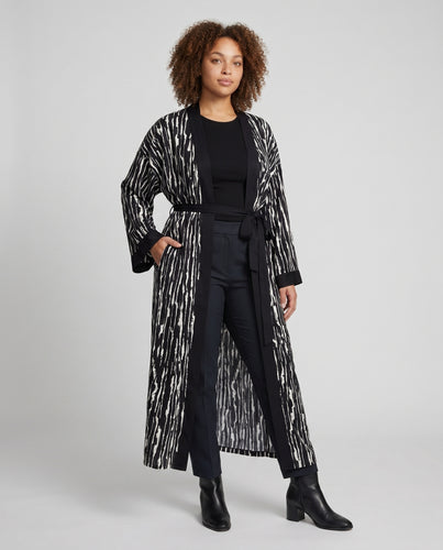 Damen Eleganter Strandmantel mit floralem Muster EB