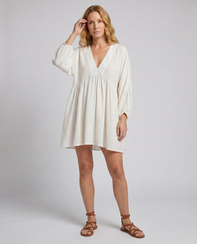 Damen Freizeitkleid mit lockerer Passform und elegantem V-Ausschnitt EB