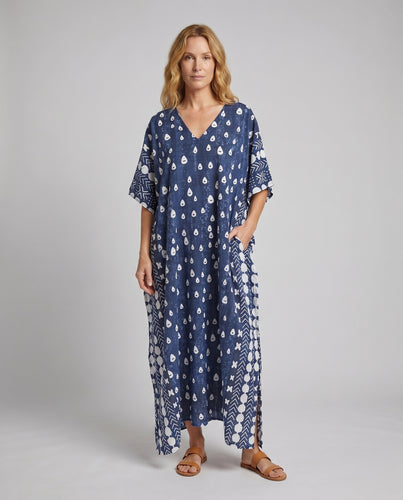 Damen freizügiger Kaftan mit kunstvollem Design EB