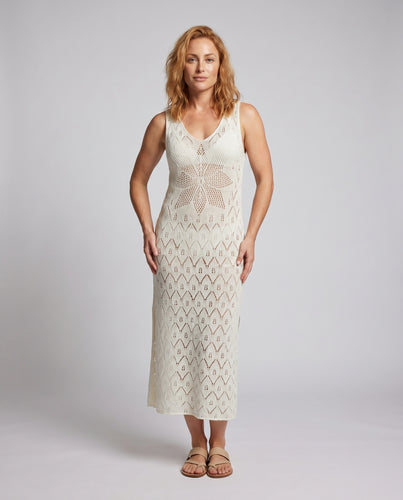 Damen Häkel-Maxikleid EB