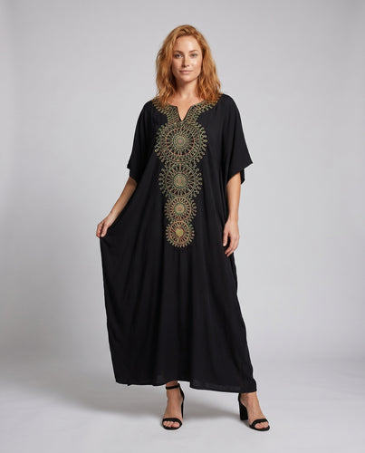 Damen Kaftan mit aufwendiger Stickerei EB