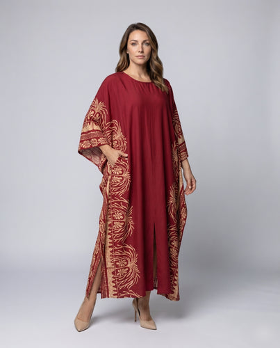 Damen Kaftan mit elegantem ethnischen Muster EB