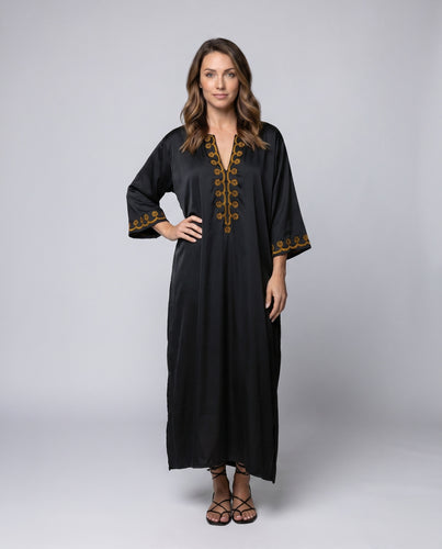 Damen Kaftan mit eleganter Stickerei EB